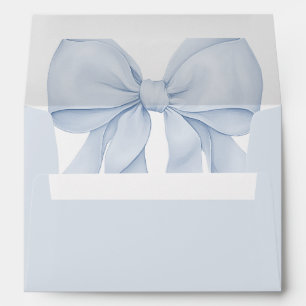 Dusty Blue Bow Envelope