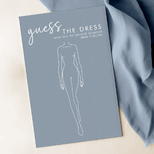 Dusty Blue Bridal Shower Guess The Dress Game