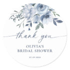 Dusty Blue Bridal Shower Thank You