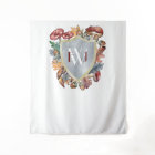 Dusty Blue Burgundy Fall Mushroom Wedding Backdrop