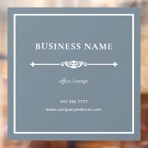 Dusty Blue Business Office Lounge White Frame