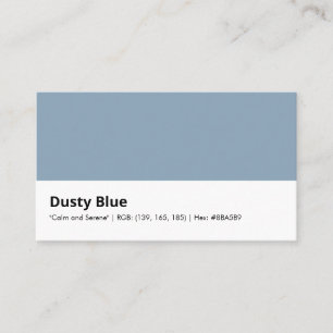Dusty Blue "Calm and Serene" Business Card