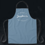 Dusty Blue Chef's kitchen name modern typography Apron<br><div class="desc">Introducing our Chef's Kitchen Custom Name Modern Typography dusty blue Apron, a stylish and personalised accessory for all the culinary aficionados out there. This apron combines contemporary design with customisable features, allowing you to express your culinary passion and make a fashion statement in the kitchen. The highlight of our apron...</div>
