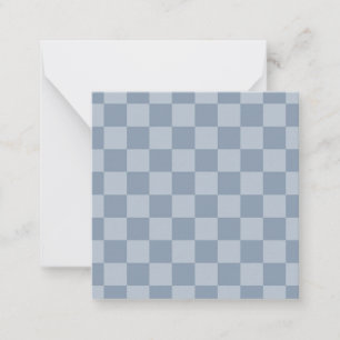 Dusty Blue Chequerboard Card
