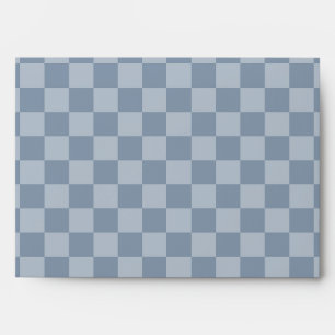 Dusty Blue Chequerboard Envelope