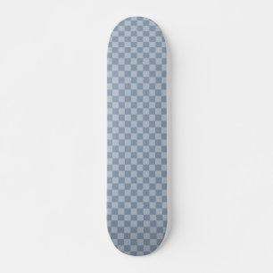 Dusty Blue Chequerboard Skateboard