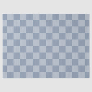 Dusty Blue Chequerboard Tissue Paper