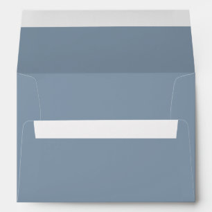 Dusty Blue Chic Wedding Elegant Simple Modern Envelope