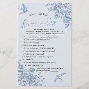 Dusty Blue Chinoiserie Bridal What Groom Say