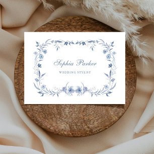Dusty Blue Chinoiserie Floral  Business Card