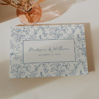 Dusty Blue Chinoiserie Pattern Wedding
