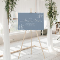 Dusty Blue Choose a Seat Not a Side Wedding 