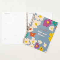 Dusty Blue Colourful Modern Floral