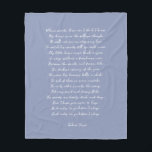 Dusty Blue Custom Poem Song Lyric Quote  Fleece Blanket<br><div class="desc">Create a custom fleece blanket using your favorite poem,  song lyric or bible verse. Customize the text to make a memorable gift for yourself or loved one to admire and be inspired for years to come.</div>