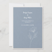 Dusty Blue Delphinium minimal Wedding Romance