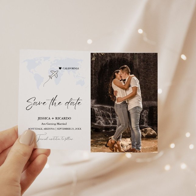Dusty Blue Destination Wedding Save the date (Creator Uploaded)