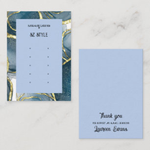 Dusty Blue Earring Display Business Card