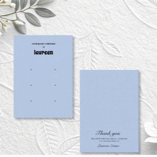 Dusty Blue Earring Display  Business Card