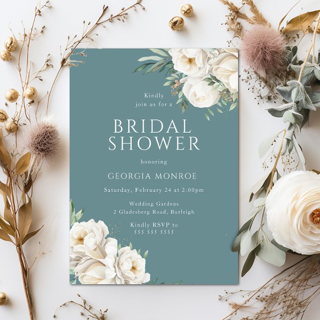 Dusty Blue Elegance: Bridal Shower Invitation (Creator Uploaded)