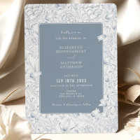 Dusty Blue Elegance Tulips & Chrysanthemum