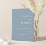 Dusty Blue Elegant Calligraphy Simple Wedding Invitation<br><div class="desc">Dusty Blue Calligraphy Simple Wedding Invitations</div>