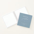 Dusty Blue Elegant Wedding Photo Guestbook