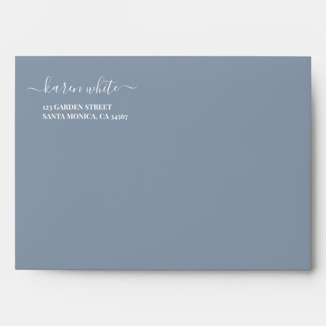 Dusty Blue Envelope (Front)