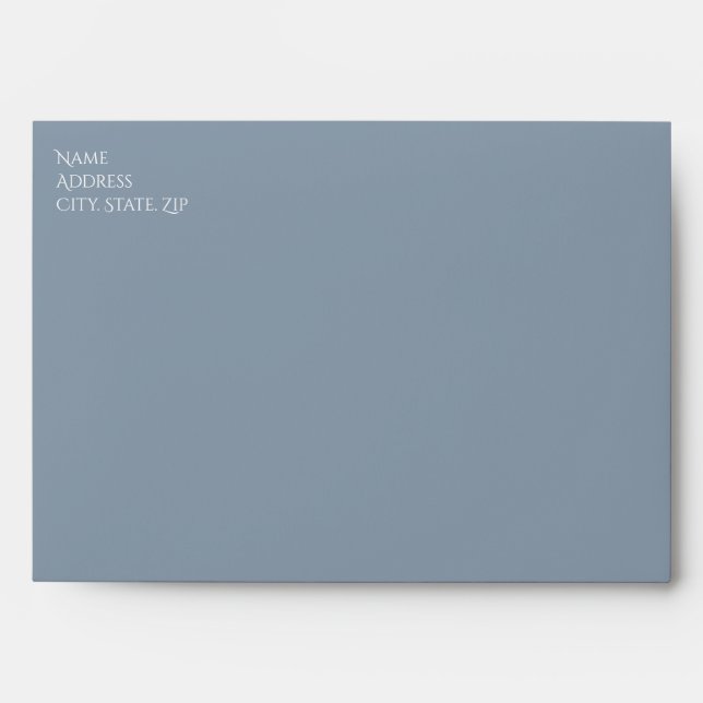 Dusty Blue Envelope A7 (Front)