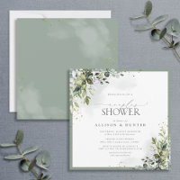Dusty Blue Eucalyptus Botanical Couples Shower