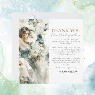 Dusty Blue Eucalyptus Greenery Bridal Thank You