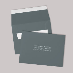 Dusty Blue Eucalyptus Greenery Foliage RSVP Envelope