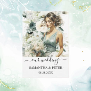 Dusty Blue Eucalyptus Greenery RSVP Card