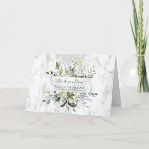 Dusty Blue Eucalyptus Greenery Succulent Thank You Card