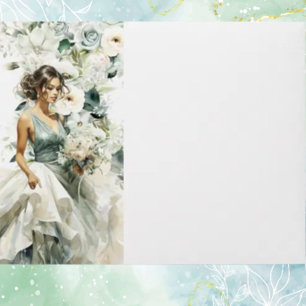 Dusty Blue Eucalyptus Greenery Wedding Envelope