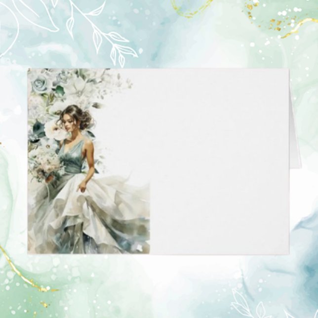 Dusty Blue Eucalyptus Greenery Wedding Table Card (You’re Invited: A Special Celebration of Love)