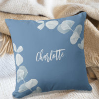 Dusty blue eucalyptus name script