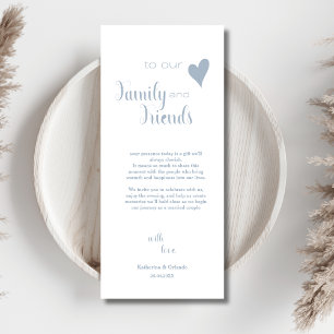 Dusty Blue Family & Friends Place Setting Cards