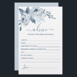 Dusty Blue Floral Advice for the Bride card<br><div class="desc">Dusty Blue Floral advice for the bride card</div>