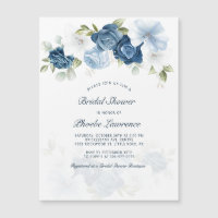 Dusty Blue Floral Botanical Bridal Shower