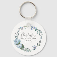 Dusty Blue Floral  Bridal Shower Favour