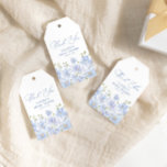 Dusty Blue Floral Bridal Shower Gift Tags<br><div class="desc">Dusty Blue Floral Bridal Shower Gift Tags. Matching items available.</div>