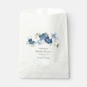 Dusty Blue Floral Eucalyptus Bridal Shower Favour Bags