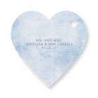 Dusty Blue Floral Greenery Love Heart Wedding