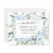 Dusty Blue Floral Greenery Save the Date  Invitati