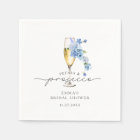 Dusty Blue Floral Petals & Prosecco Bridal Shower