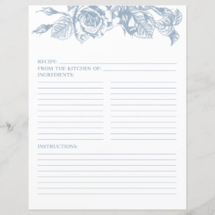 Dusty Blue Floral Recipe