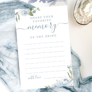 Dusty blue floral share a memory bridal shower
