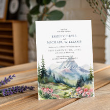 Dusty Blue Floral Spring Mountains Wedding