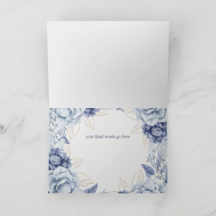Dusty Blue Floral thank you Bridesmaid card