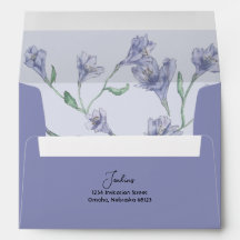 Dusty Blue Floral Watercolor Wedding